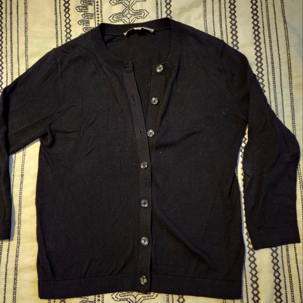 Loft Black Cardigan: XS